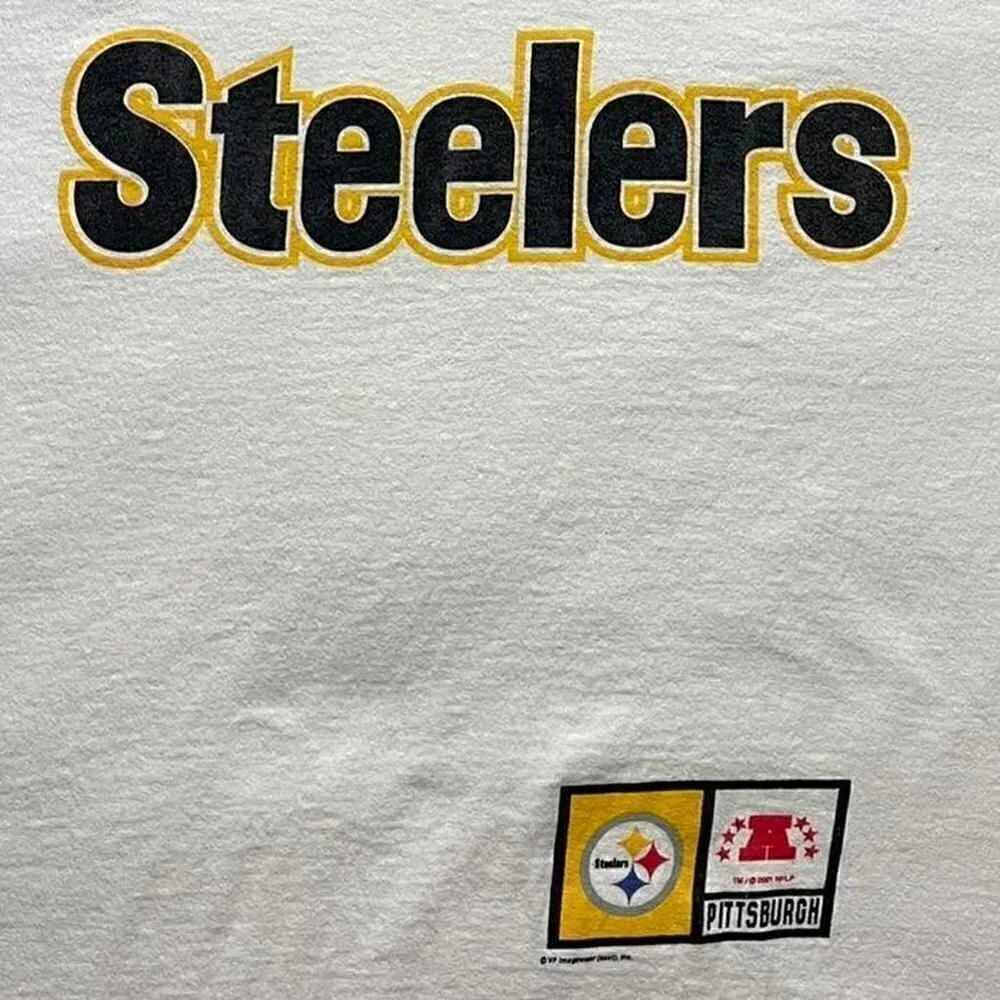 Vintage NFL t shirt Pittsburgh Steelers delta tag men’s XL white - Picture 3 of 5